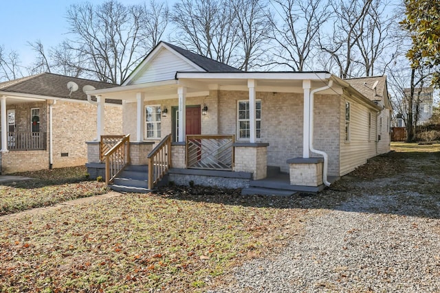 bungalow featuring covered porch