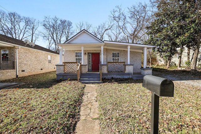 bungalow-style home with covered porch