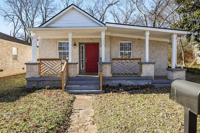 bungalow with covered porch