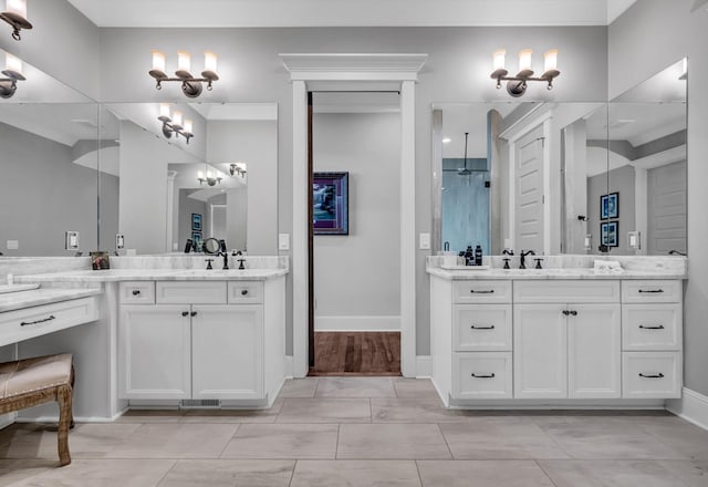 bathroom with vanity