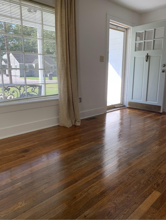 interior space featuring dark hardwood / wood-style floors