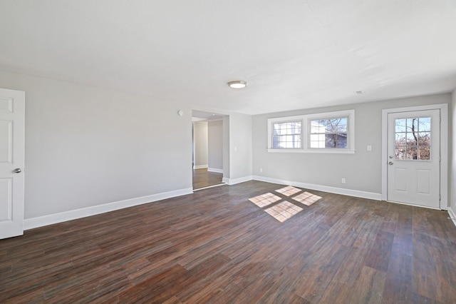 interior space featuring dark hardwood / wood-style flooring