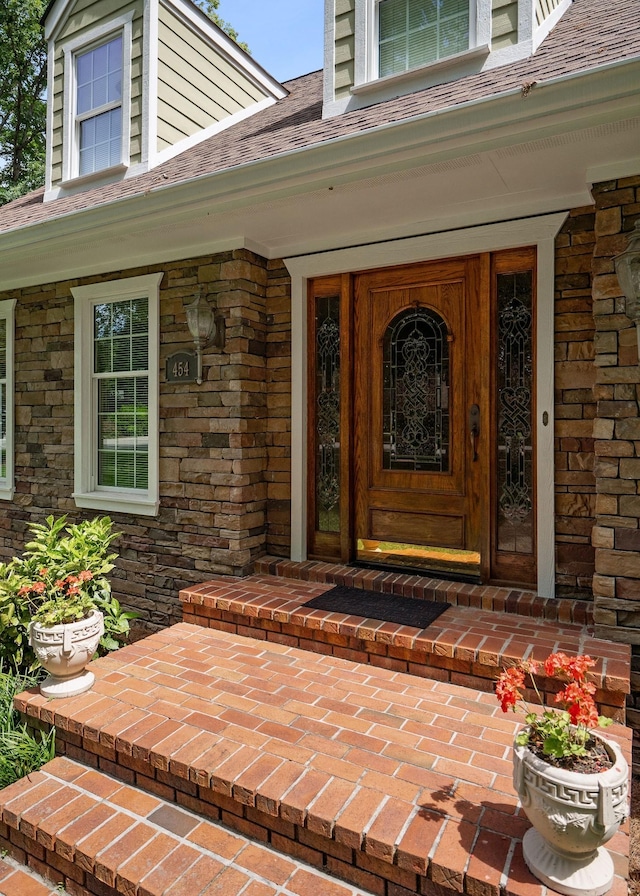 entrance to property with a porch