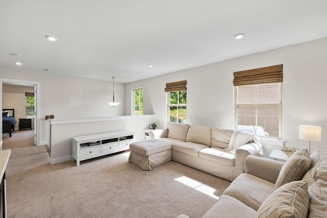 view of carpeted living room