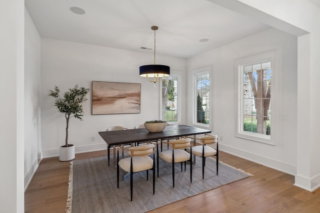 dining room featuring hardwood / wood-style floors