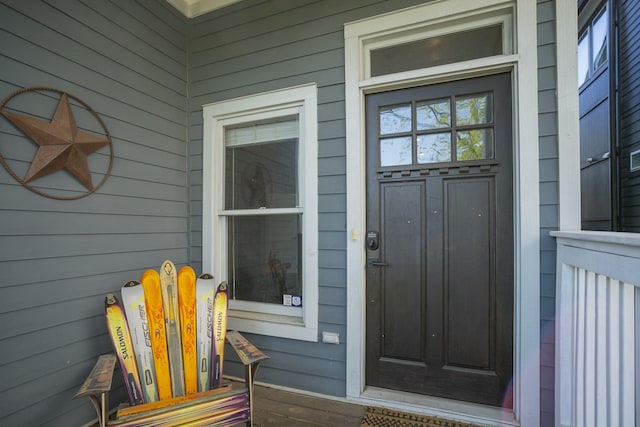 view of doorway to property