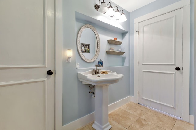 bathroom featuring tile patterned flooring