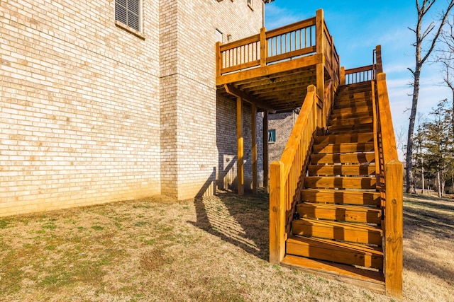 view of playground with a wooden deck