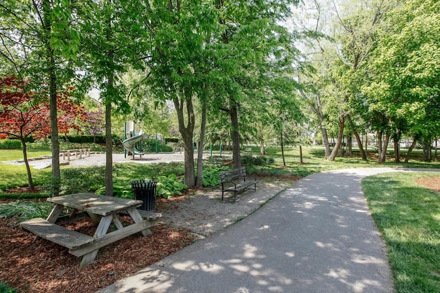 view of home's community featuring a playground