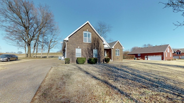 front facade with a garage