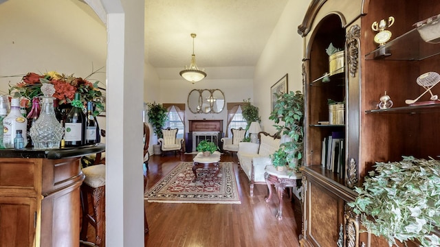 interior space featuring dark hardwood / wood-style floors