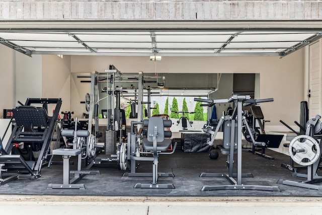 view of workout area