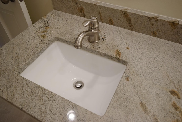 interior details featuring sink