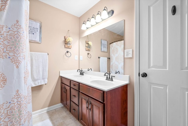 bathroom featuring vanity