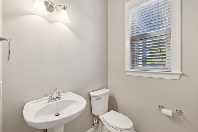 bathroom featuring sink and toilet