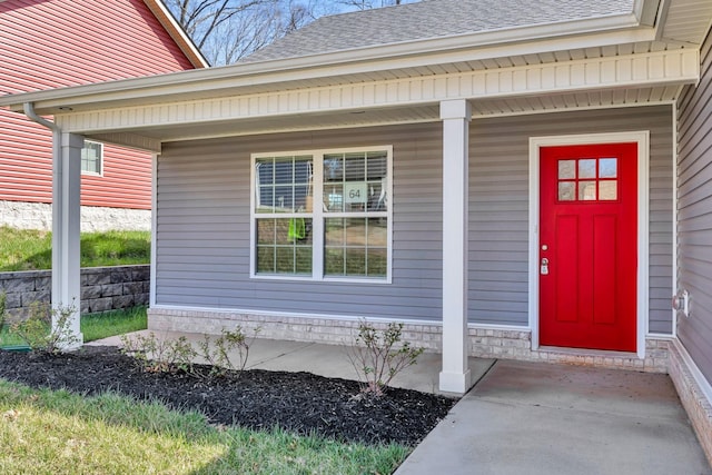 property entrance with a porch