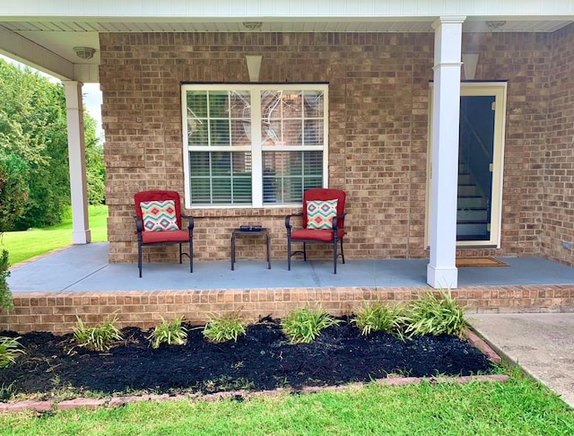 view of patio with covered porch