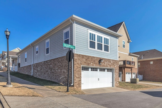 view of home's exterior with a garage