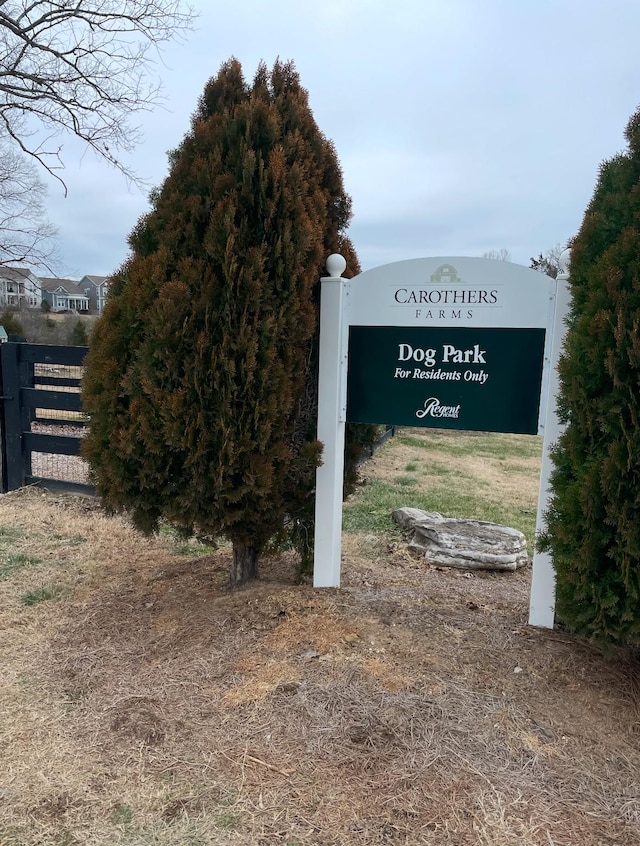 view of community sign