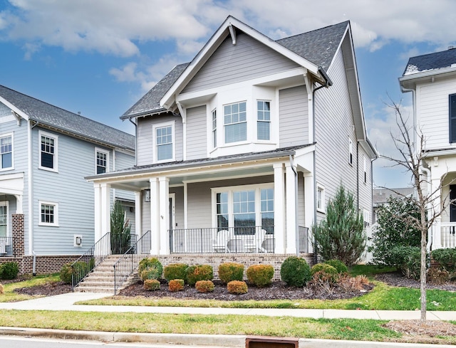 view of front of home with a porch