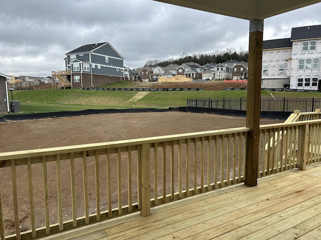 deck featuring a yard