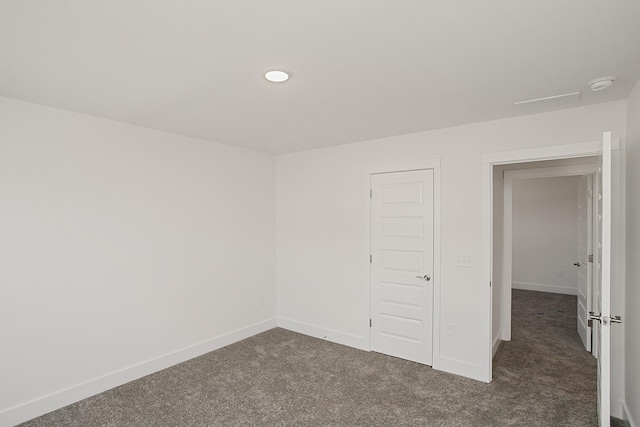 view of carpeted spare room