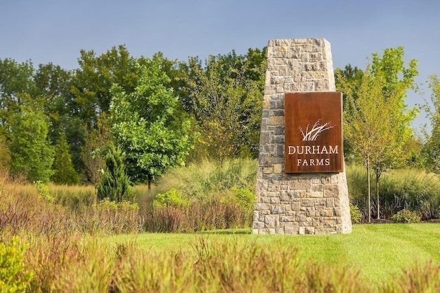 view of community sign