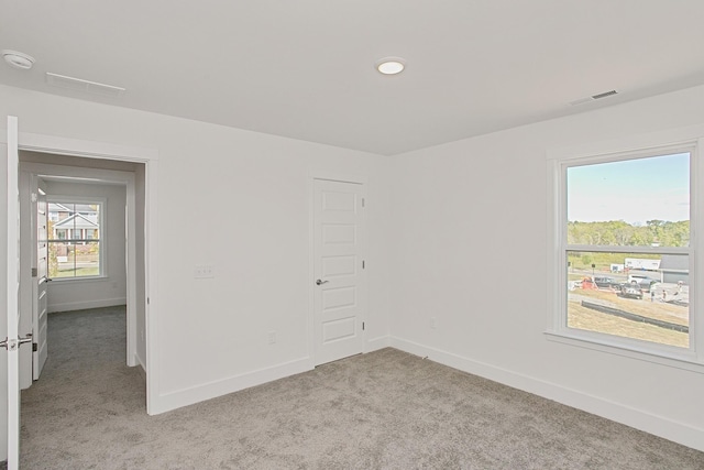 view of carpeted empty room