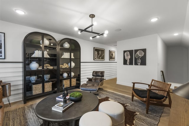 living room featuring hardwood / wood-style floors