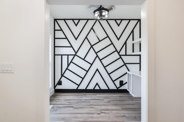 interior space with light hardwood / wood-style flooring