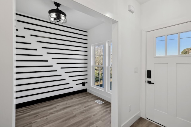 entryway featuring hardwood / wood-style flooring