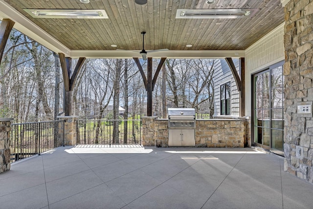 view of patio / terrace with area for grilling and grilling area