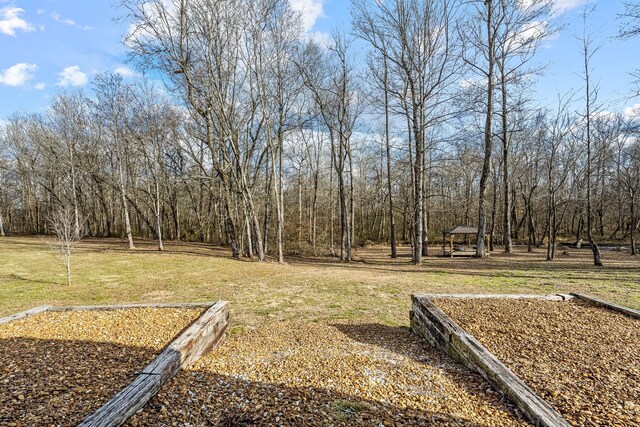 view of yard with a gazebo