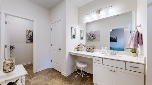 bathroom with vanity