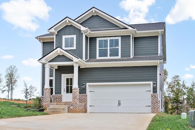 craftsman-style house featuring a garage