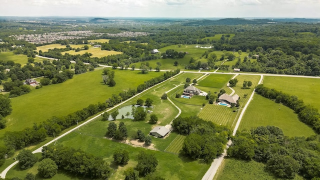 bird's eye view featuring a rural view