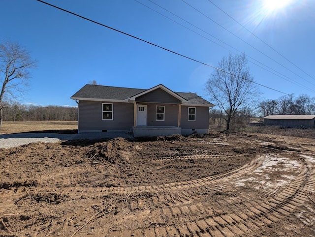 view of front of house with crawl space