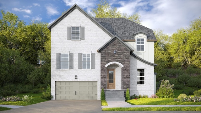 view of front of house featuring a garage