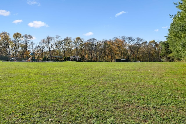 view of yard featuring a playground