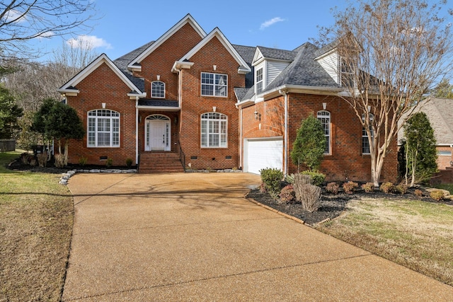 view of front property with a garage