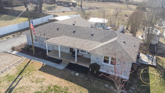 birds eye view of property