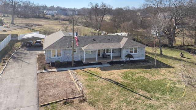 birds eye view of property