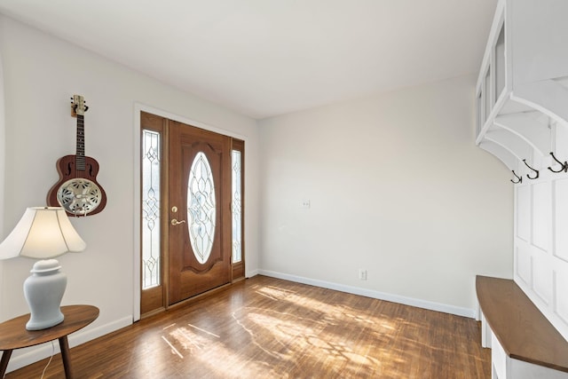 foyer featuring hardwood / wood-style floors