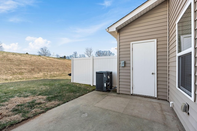 exterior space featuring central AC unit