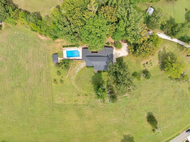 aerial view featuring a rural view