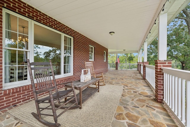 view of patio / terrace with a porch