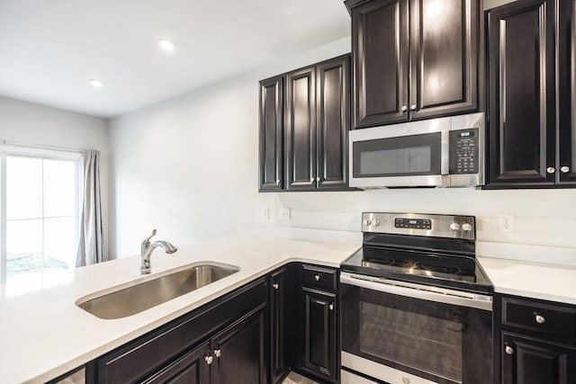 kitchen with stainless steel appliances and sink