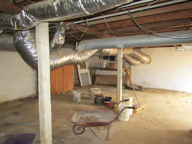 view of basement