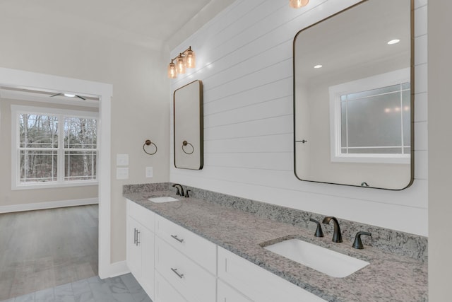 bathroom with vanity