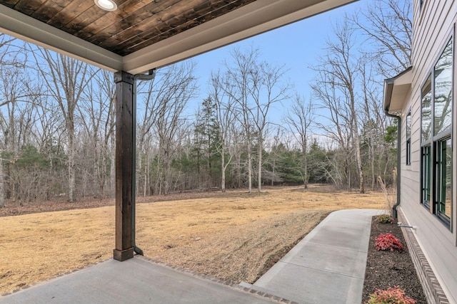 view of yard with a patio